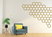 Load image into Gallery viewer, Honeycomb Wall Decals, Hexagon Decals, Geometric Wall Art, Wall Decor, Honeycomb, Modern Wall Art, Gift for Home, Living room decor 152LU
