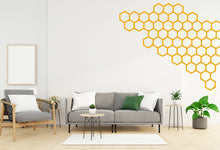 Load image into Gallery viewer, Honeycomb Wall Decals, Hexagon Decals, Geometric Wall Art, Wall Decor, Honeycomb, Modern Wall Art, Gift for Home, Living room decor 152LU