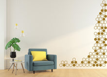 Load image into Gallery viewer, Honeycomb Wall Decals, Hexagon Decals, Geometric Wall Art, Wall Decor, Honeycomb, Modern Wall Art, Gift for Home, Living room decor 153LU
