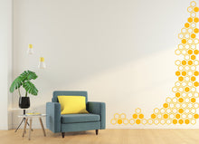 Load image into Gallery viewer, Honeycomb Wall Decals, Hexagon Decals, Geometric Wall Art, Wall Decor, Honeycomb, Modern Wall Art, Gift for Home, Living room decor 153LU