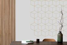 Load image into Gallery viewer, Geometric Cubes Wall Decal, Corner Decor, Corner Decal, Geometric Wall Art, Abstract Art, Minimalist Wall Art, Abstract Wall Art, Gift 122LU