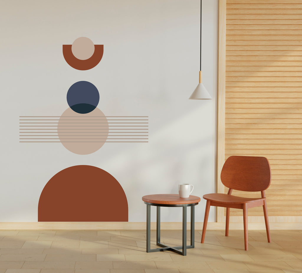 Mid Century Modern Wall Art Contemporary Boho Wall Decal, Hedboard Wall Decal, Arch Wall Decal, Arch Wall Decal Sticker, Abstract Art 123LU