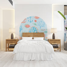 Load image into Gallery viewer, Sea Ocean Arch Wall Decal, Bed Arch Sticker, Hedboard Wall Decal, Arch Wall Decal, Arch Wall Decal Sticker, Super King Bed Arch 059RS