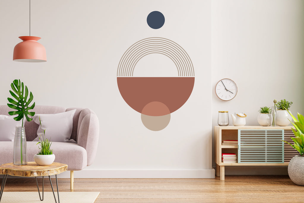 Mid Century Modern Wall Art Contemporary Boho Wall Decal, Hedboard Wall Decal, Arch Wall Decal, Arch Wall Decal Sticker, Abstract Art 124LU