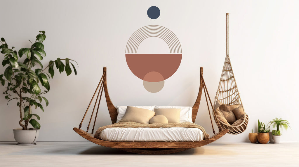 Mid Century Modern Wall Art Contemporary Boho Wall Decal, Hedboard Wall Decal, Arch Wall Decal, Arch Wall Decal Sticker, Abstract Art 124LU