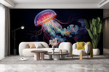 Load image into Gallery viewer, Jellyfish wall decal, Jellyfish wall art Modern wall stickers, Jellyfish bathroom decor, Jellyfish Room wall art Jellyfish Home Decor 065RS