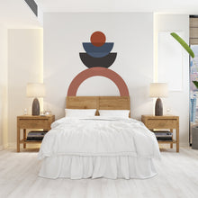 Load image into Gallery viewer, Boho Wall Decal, Mid Century Modern Wall Art Contemporary, Hedboard Wall Decal, Arch Wall Decal Sticker, Super King Bed Arch Sticker 126LU