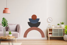 Load image into Gallery viewer, Boho Wall Decal, Mid Century Modern Wall Art Contemporary, Hedboard Wall Decal, Arch Wall Decal Sticker, Super King Bed Arch Sticker 126LU
