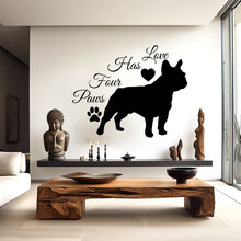 Load image into Gallery viewer, Love Has Four Paws Dog Wall Decor, Dog Wall Decals, Dog Wall Art, Dog Lover Stickers Bedroom Wall Vinyl Nursery Wall Decals Art 066RS