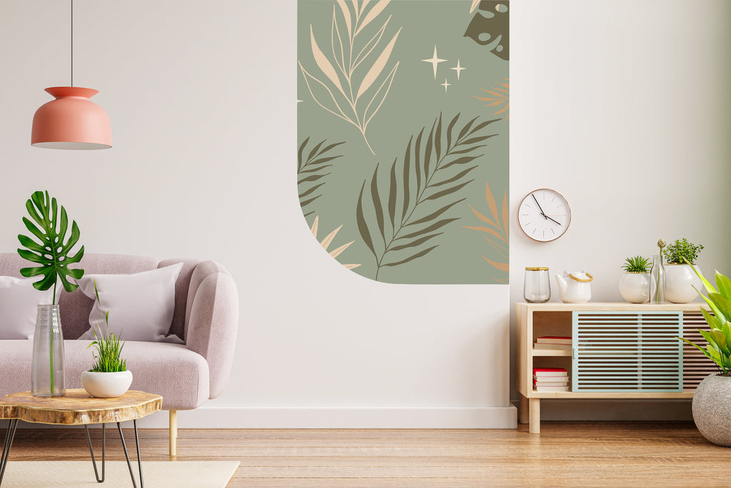 Arch Wall Decal for Living Room TV Background, Wall Sticker Tv Wall decor, Boho Wall Decal, Arch Sticker, Bedroom, Hedboard Wall Decal 159LU