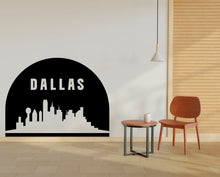 Load image into Gallery viewer, Dallas City Skyline Arch Wall Decal Vinyl Sticker City Dallas Wall Decal Vinyl Sticker Home Decor Headboard Decal Living Room Office 149LU