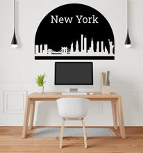 Load image into Gallery viewer, New York City Skyline Arch Wall Decal Sticker City New York Wall Decal Vinyl Sticker Home Decor Headboard Decal Living Room Office 161LU
