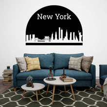 Load image into Gallery viewer, New York City Skyline Arch Wall Decal Sticker City New York Wall Decal Vinyl Sticker Home Decor Headboard Decal Living Room Office 161LU