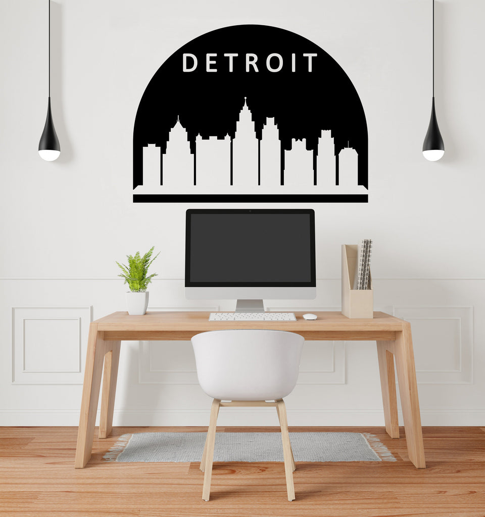 Dallas City Skyline Arch Wall Decal Vinyl Sticker City Dallas Wall Decal Vinyl Sticker Home Decor Headboard Decal Living Room Office 163LU