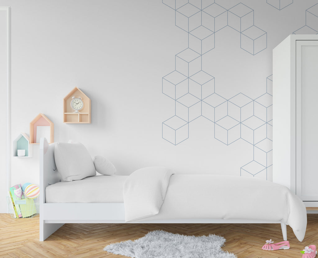 Cubes Wall Decal Sticker, Corner Decor, Corner Decal, Geometric Wall Art, Abstract Art, Minimalist Wall Art, Abstract Wall Art, Gift 127LU