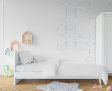 Load image into Gallery viewer, Cubes Wall Decal Sticker, Corner Decor, Corner Decal, Geometric Wall Art, Abstract Art, Minimalist Wall Art, Abstract Wall Art, Gift 127LU
