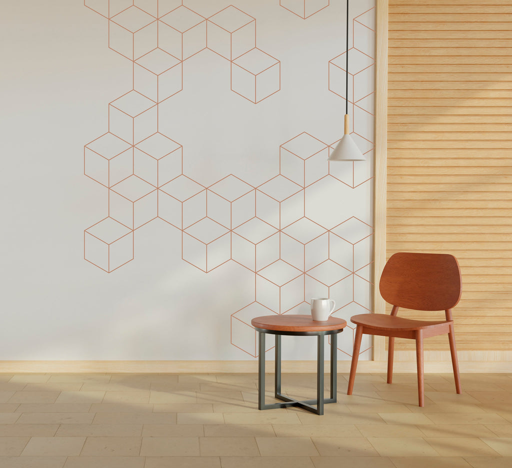 Cubes Wall Decal Sticker, Corner Decor, Corner Decal, Geometric Wall Art, Abstract Art, Minimalist Wall Art, Abstract Wall Art, Gift 127LU