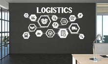 Load image into Gallery viewer, Logistics wall decal Planning Management Transport Inventory Packaging Distribution,Wall decal, Wall stickers, Wall decor, Wall Art 099RS
