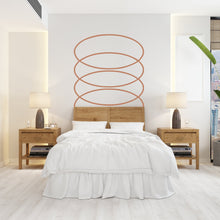 Load image into Gallery viewer, Boho Wall Decal, Bed Circles Sticker, Hedboard Wall Decal, Arch Wall Decal, Circle Wall Decal Sticker, Wall Decal Super King Bed Arch 164LU