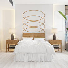 Load image into Gallery viewer, Boho Wall Decal, Bed Circles Sticker, Hedboard Wall Decal, Arch Wall Decal, Circle Wall Decal Sticker, Wall Decal Super King Bed Arch 164LU
