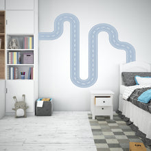 Load image into Gallery viewer, Road wind Wall Decal Highway Vinyl Sticker Track Route Wall Decor Kids Playroom Boys Room Wall Art Automotive Bedroom Mural Sticker 133LU