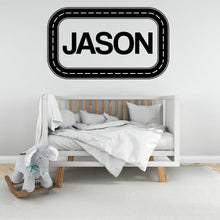 Load image into Gallery viewer, Road Custom Name Wall Decal Highway Vinyl Sticker Track Route Wall Decor Kids Playroom Boys Room Wall Art Automotive Bedroom Mural 135LU