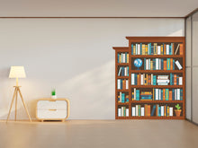 Load image into Gallery viewer, Library vinyl wall art decals, Books wall decor, bookshelf library wall decal, education decals, reading room, nurseries, school, kids 139LU