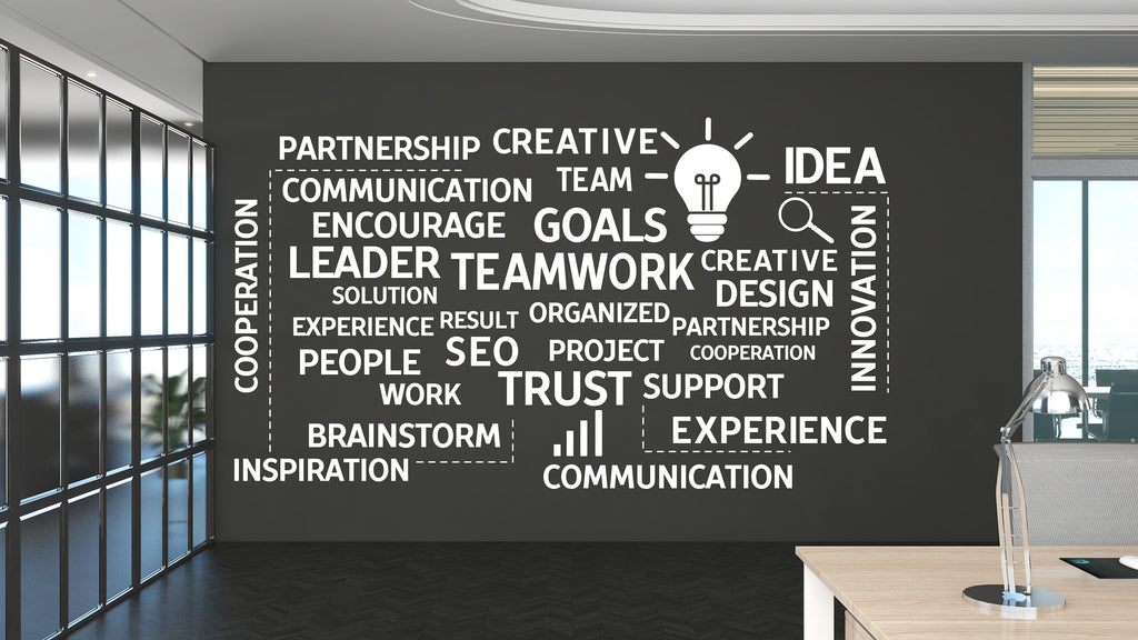 Teamwork Wall Decor Office Wall Decal Creative Team Idea Teamwork Business Worker Inspire Office Decoration Motivation Stickers Mural 140LU