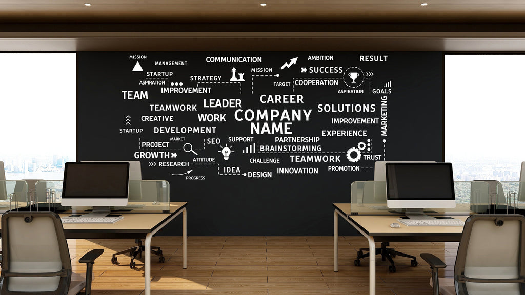 Company Name Wall Decal Teamwork Wall Decor Office Wall Decal Idea Teamwork Business Worker Inspire Office Decor Motivation Stickers 141LU