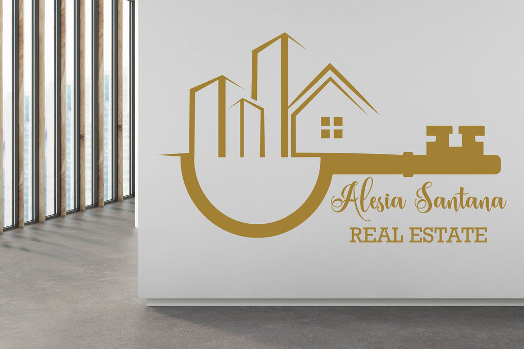 Real Estate Wall Decor Office Wall Decal Relator Business Worker Real Estate Office Decoration Motivation Stickers Mural Unique Gift 107RS