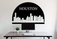 Load image into Gallery viewer, Houston City Skyline Arch Wall Decal Sticker City Houston Texas Wall Decal Vinyl Sticker Home Decor Headboard Decal Living Room Office 173LU
