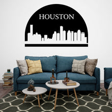 Load image into Gallery viewer, Houston City Skyline Arch Wall Decal Sticker City Houston Texas Wall Decal Vinyl Sticker Home Decor Headboard Decal Living Room Office 173LU