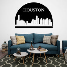 Load image into Gallery viewer, Houston City Skyline Arch Wall Decal Sticker City Houston Texas Wall Decal Vinyl Sticker Home Decor Headboard Decal Living Room Office 173LU