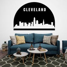 Load image into Gallery viewer, Cleveland City Skyline Arch Wall Decal Sticker City Cleveland Ohio Decal Vinyl Sticker Home Decor Headboard Decal Living Room Office 176LU