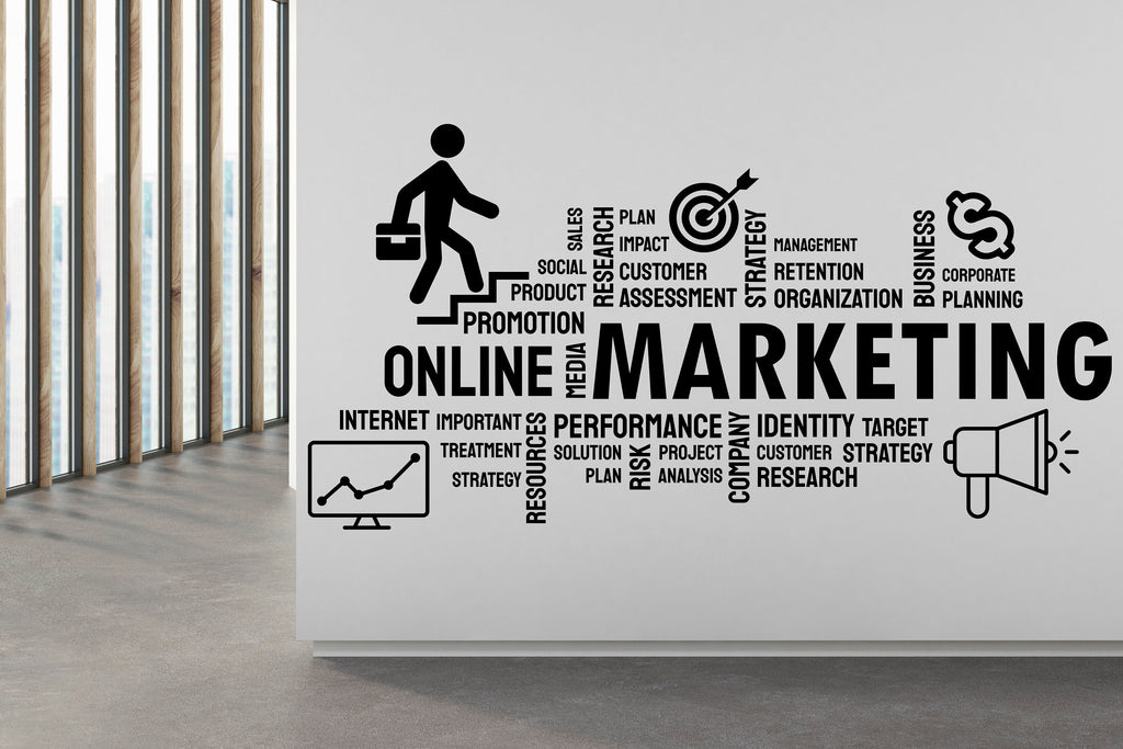 Marketing Wall Decal, Marketing Office Wall Decal, Marketing Office Wall Decor, Office Decals, Office Wall Art, Office Stickers 078RS