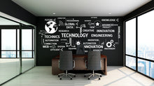 Load image into Gallery viewer, Technology Vinyl Wall Art Decal, Circuit Board Wall Decal, Office Wall Decor, Business Software Wall Sticker, Computer It Decor Office 142LU