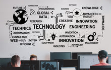 Load image into Gallery viewer, Technology Vinyl Wall Art Decal, Circuit Board Wall Decal, Office Wall Decor, Business Software Wall Sticker, Computer It Decor Office 142LU