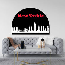 Load image into Gallery viewer, NewYorkie City Skyline Arch Wall Decal Sticker City NewYorkie Wall Decal Vinyl Sticker Home Decor Headboard Decal Living Room Office 112RS