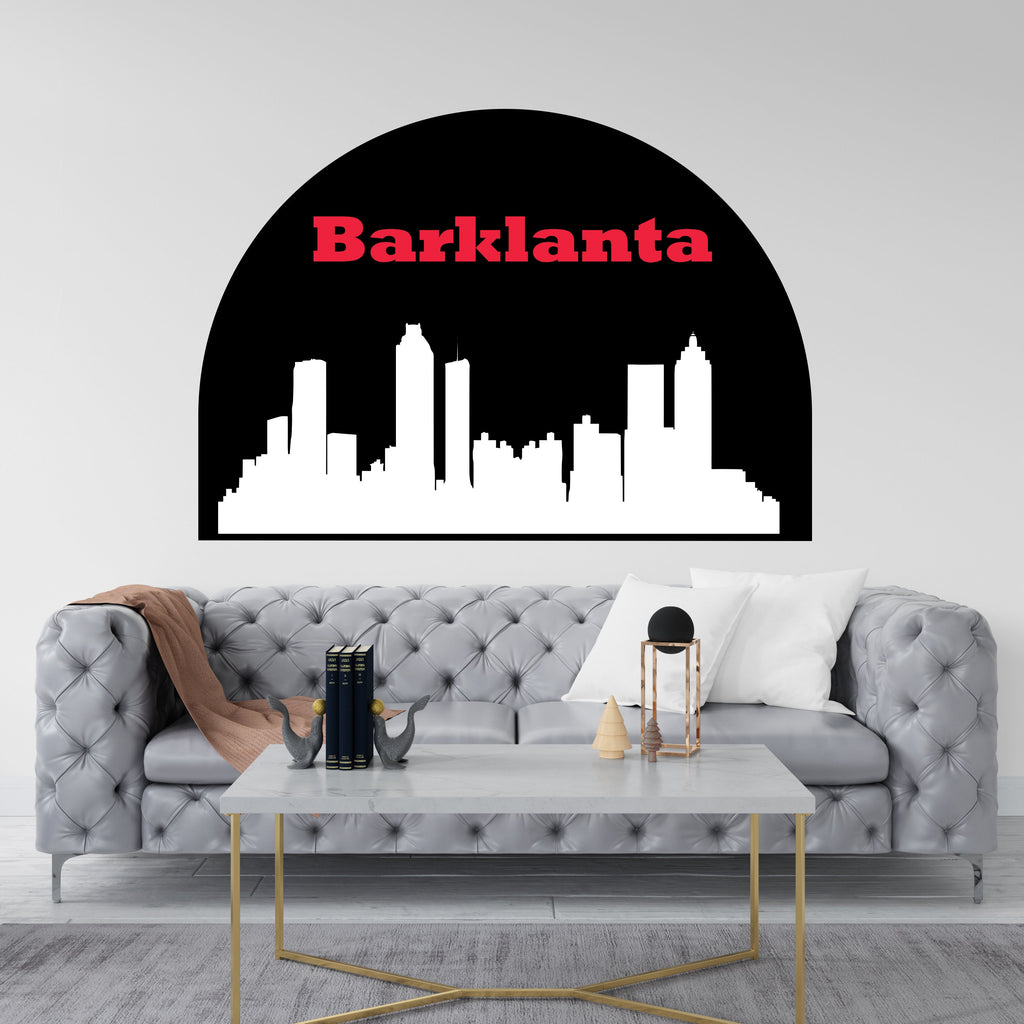 Barklanta City Skyline Arch Wall Decal Sticker City Barklanta Wall Decal Vinyl Sticker Home Decor Headboard Decal Living Room Office 110RS