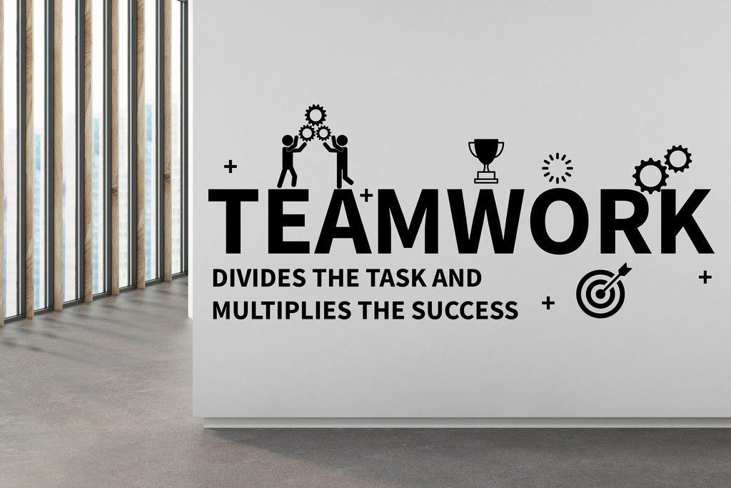 Teamwork Wall Decor Office Wall Decal Idea Teamwork Business Worker Inspire Office Decoration Motivation Stickers Mural Unique Gift 110RS
