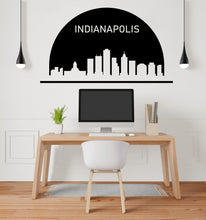 Load image into Gallery viewer, Indianapolis City Skyline Arch Wall Decal Indianapolis Indiana Decal Vinyl Sticker Home Decor Headboard Decal Living Room Office 179LU