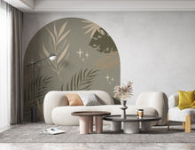 Load image into Gallery viewer, Boho Wall Decal, Bed Arch Sticker, Hedboard Wall Decal, Arch Wall Decal, Arch Floral Wall Art Decal, Wall Sticker, Super King Bed Arch 144LU