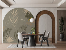 Load image into Gallery viewer, Boho Wall Decal, Bed Arch Sticker, Hedboard Wall Decal, Arch Wall Decal, Arch Floral Wall Art Decal, Wall Sticker, Super King Bed Arch 144LU