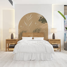 Load image into Gallery viewer, Boho Wall Decal, Bed Arch Sticker, Hedboard Wall Decal, Arch Wall Decal, Arch Floral Wall Art Decal, Wall Sticker, Super King Bed Arch 144LU