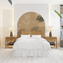 Load image into Gallery viewer, Boho Wall Decal, Bed Arch Sticker, Hedboard Wall Decal, Arch Wall Decal, Arch Floral Wall Art Decal, Wall Sticker, Super King Bed Arch 144LU