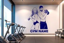 Load image into Gallery viewer, Couple Gym Vinyl Gym Wall Decal, Couple fitness Gym Decal, Fitness Collage, Gym Wall Art Gym Decor Gym Wall Decor Motivational Art 114RS