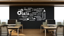 Load image into Gallery viewer, Data Analytics Wall Decor Office Wall Decal Idea Teamwork Business Worker Inspire Office Decoration Information Stickers Mural Gift 182LU
