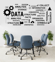 Load image into Gallery viewer, Data Analytics Wall Decor Office Wall Decal Idea Teamwork Business Worker Inspire Office Decoration Information Stickers Mural Gift 182LU