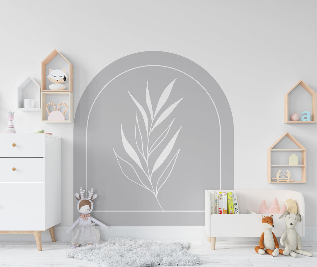 Boho Wall Decal, Bed Arch Sticker, Hedboard Wall Decal, Arch Wall Decal, Arch Floral Wall Art Decal, Wall Sticker, Super King Bed Arch 146LU