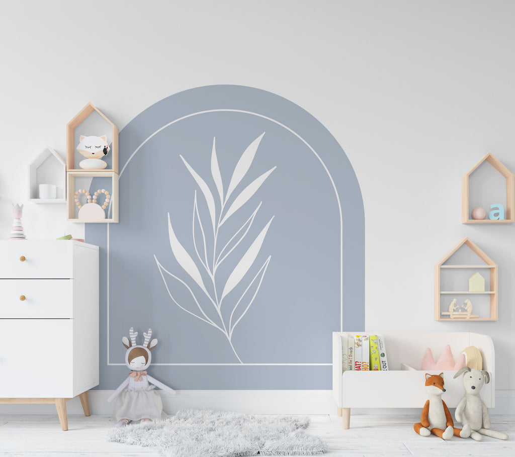 Boho Wall Decal, Bed Arch Sticker, Hedboard Wall Decal, Arch Wall Decal, Arch Floral Wall Art Decal, Wall Sticker, Super King Bed Arch 146LU